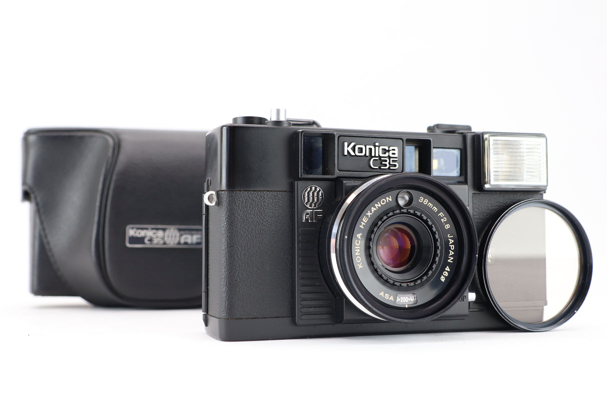 Konica C35 with Konica Hexanon 38mm F2,8 lens