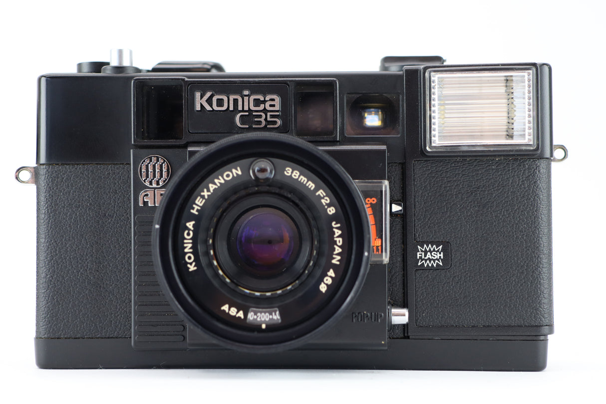 Konica C35 with Konica Hexanon 38mm F2,8 lens