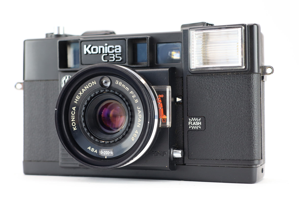 Konica C35 with Konica Hexanon 38mm F2,8 lens