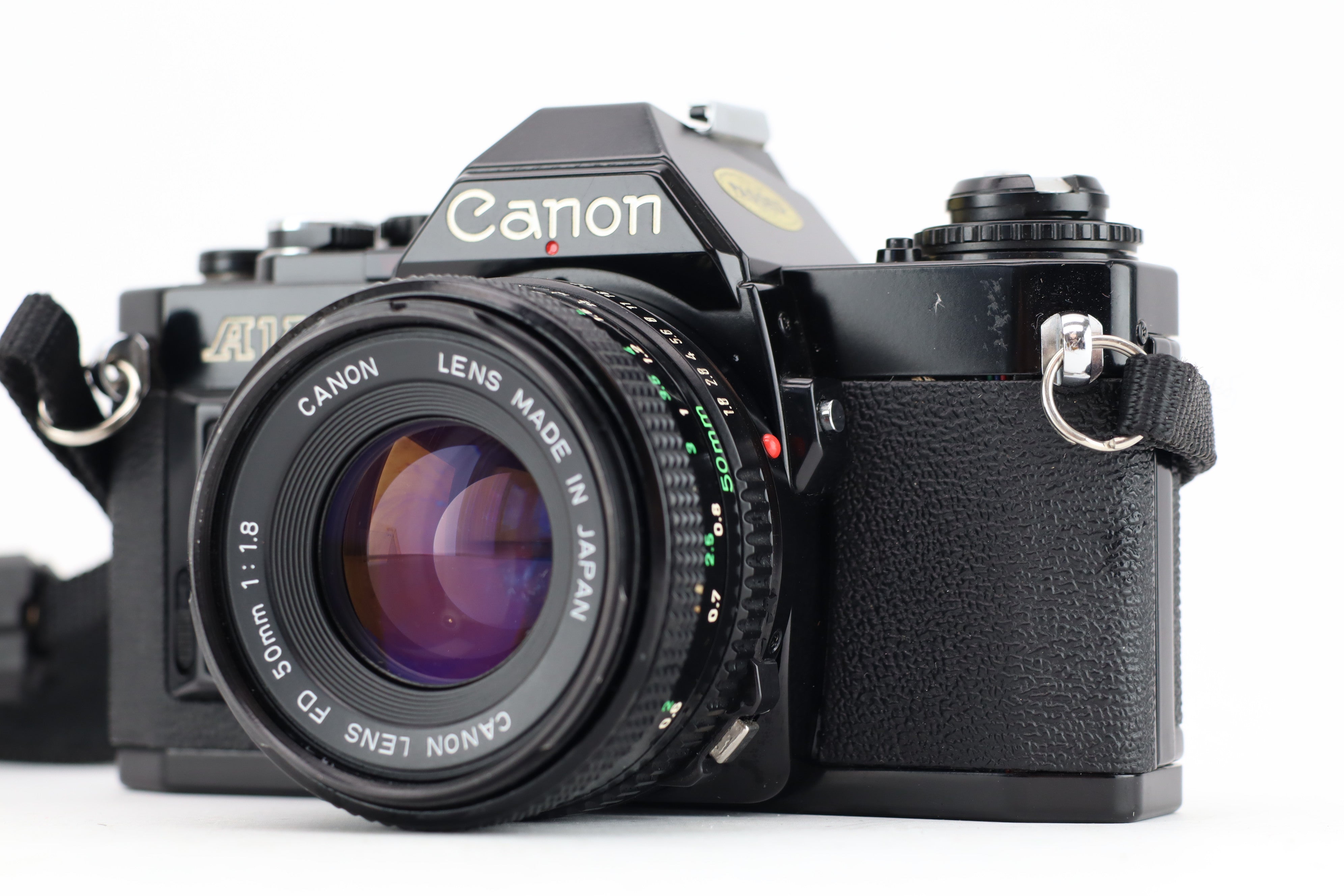 Canon AV-1 SLR on sale 35mm Film Camera & Canon FD 50mm 1.8 Lens with Sky Filter