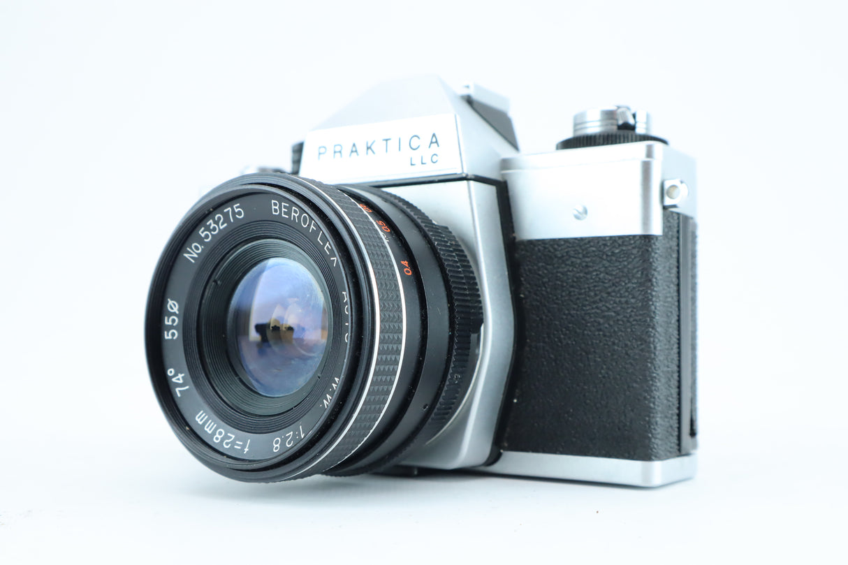 Praktica LLC camera with 1:2.8 f=28mm lens