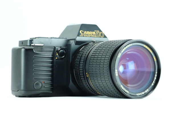 Canon T70 sold SLR and lens combo