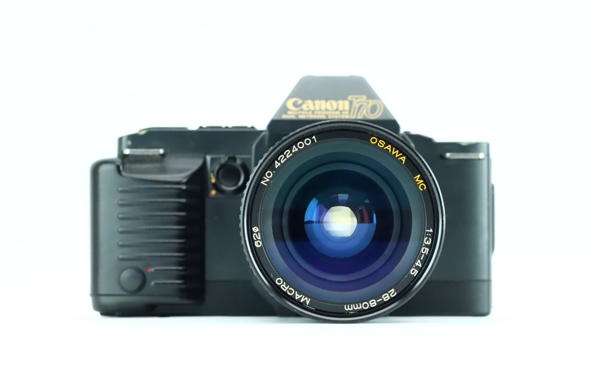 Canon T70 con Osawa MC 1:3,5-4,5 28-80 mm